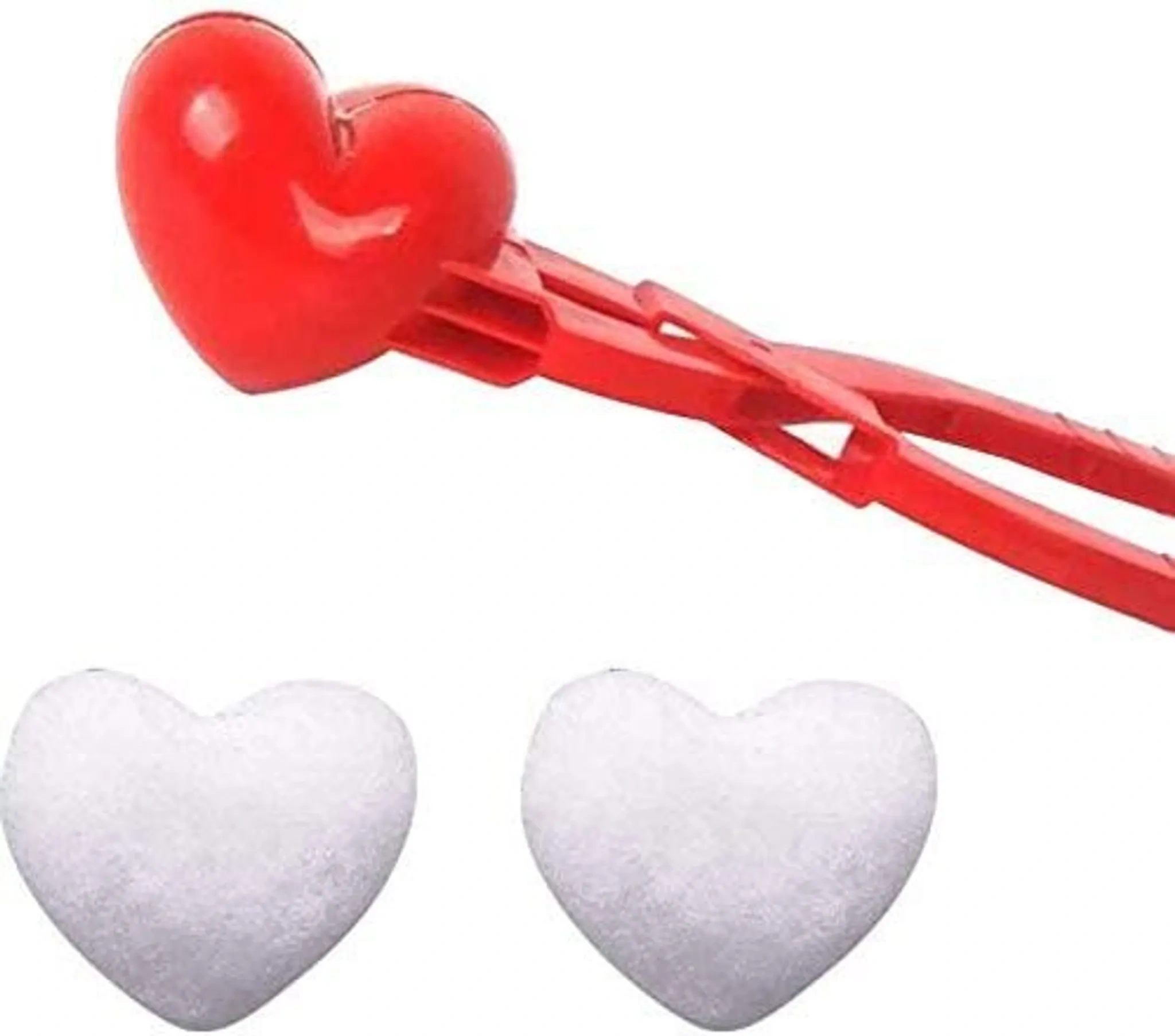 ASKSA Herz Schneeballzange – 2er Set, Rot