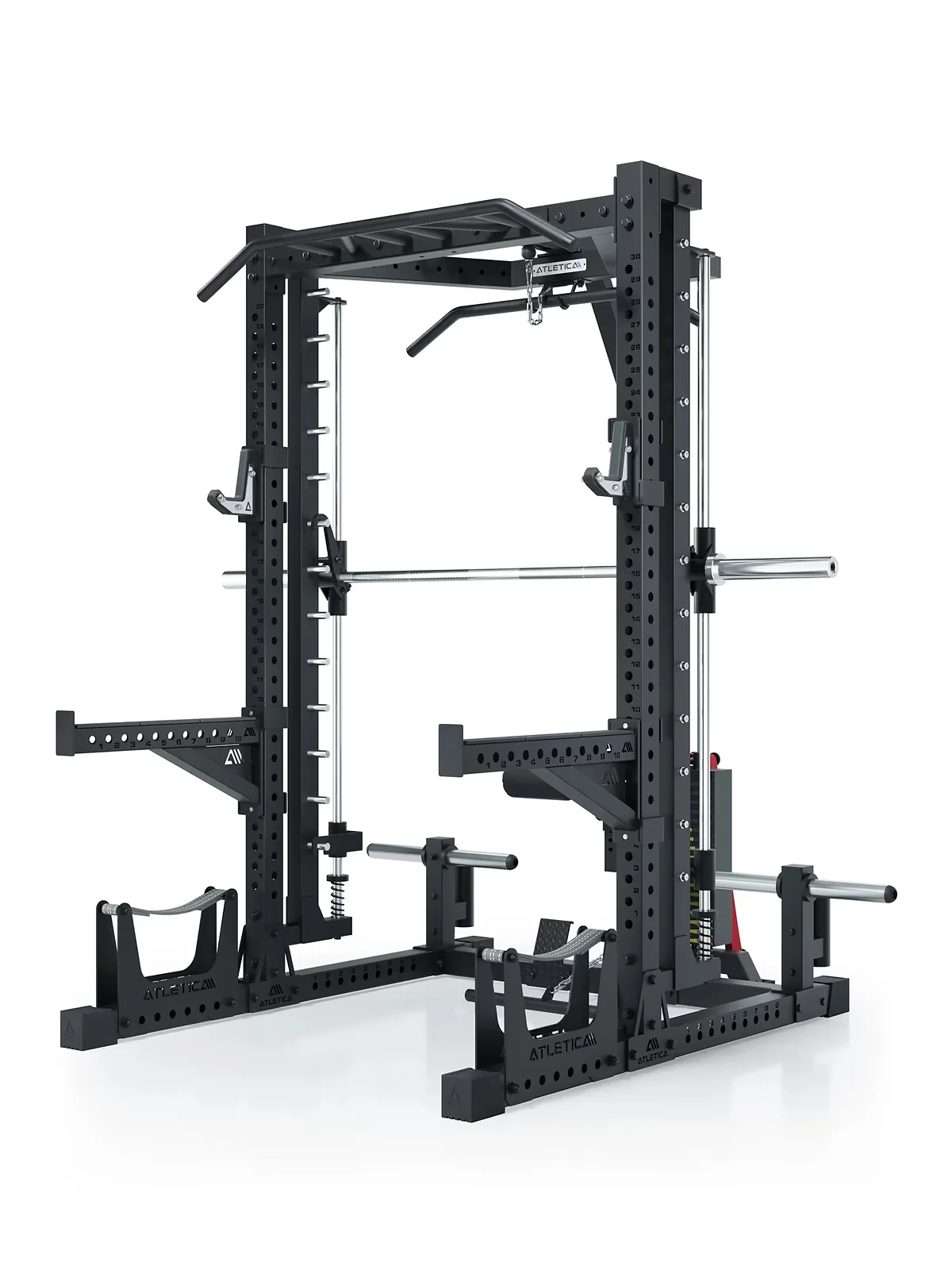 Atletica R7 Nemesis – Multipresse & Squat Rack mit Steckgewichten, 203 cm
