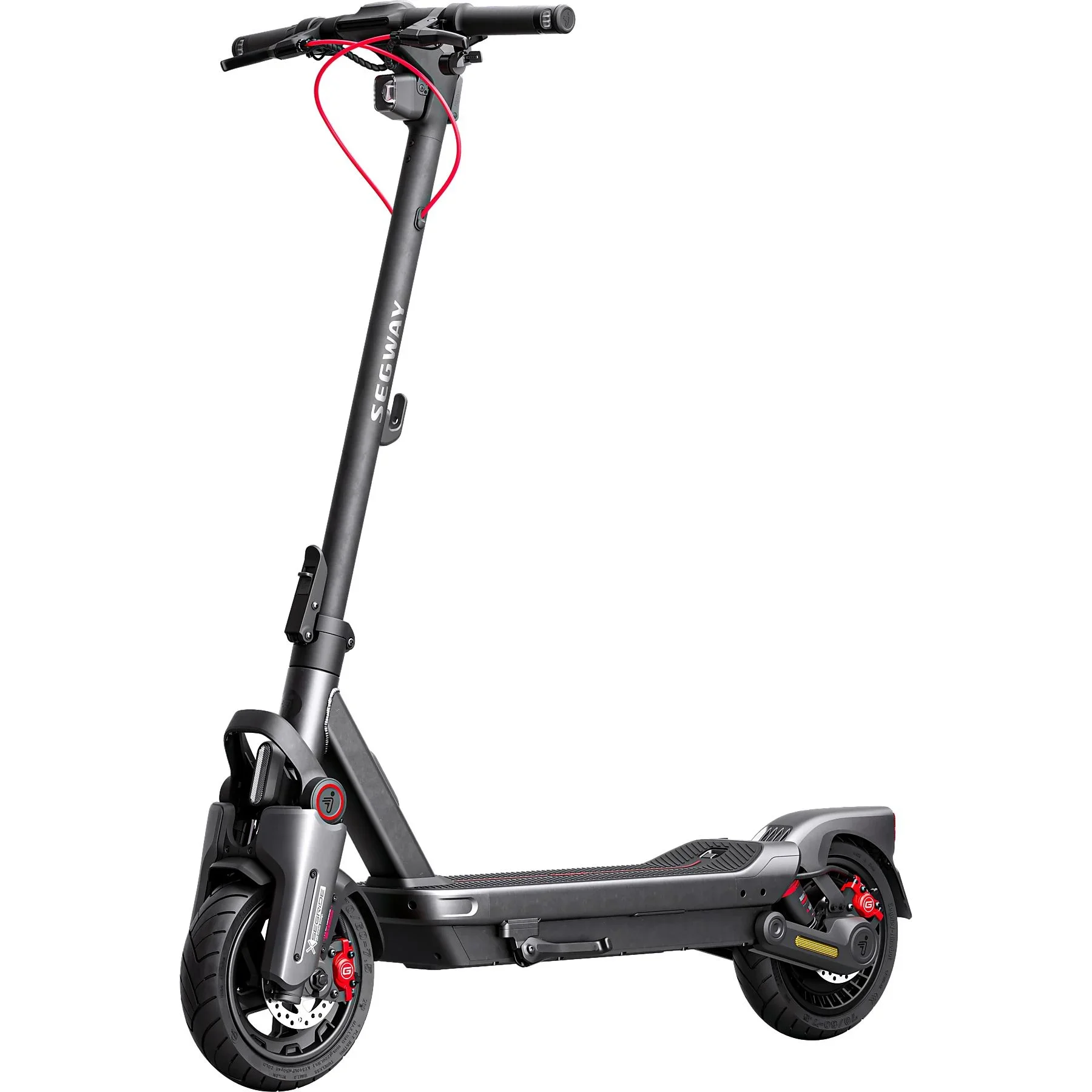 Segway Ninebot MAX G3 D E-Scooter – 11 Zoll, Schwarz / Silber / Rot
