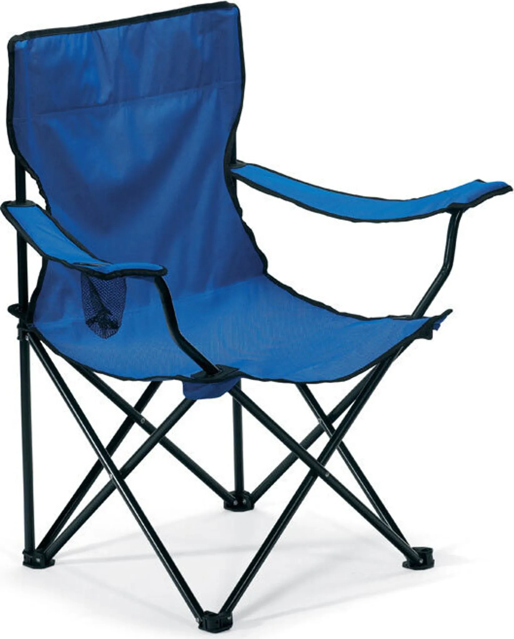 Domarex Campingstuhl 82×80×50 cm – Klappstuhl faltbar mit Tasche & Getränkehalter – Blau