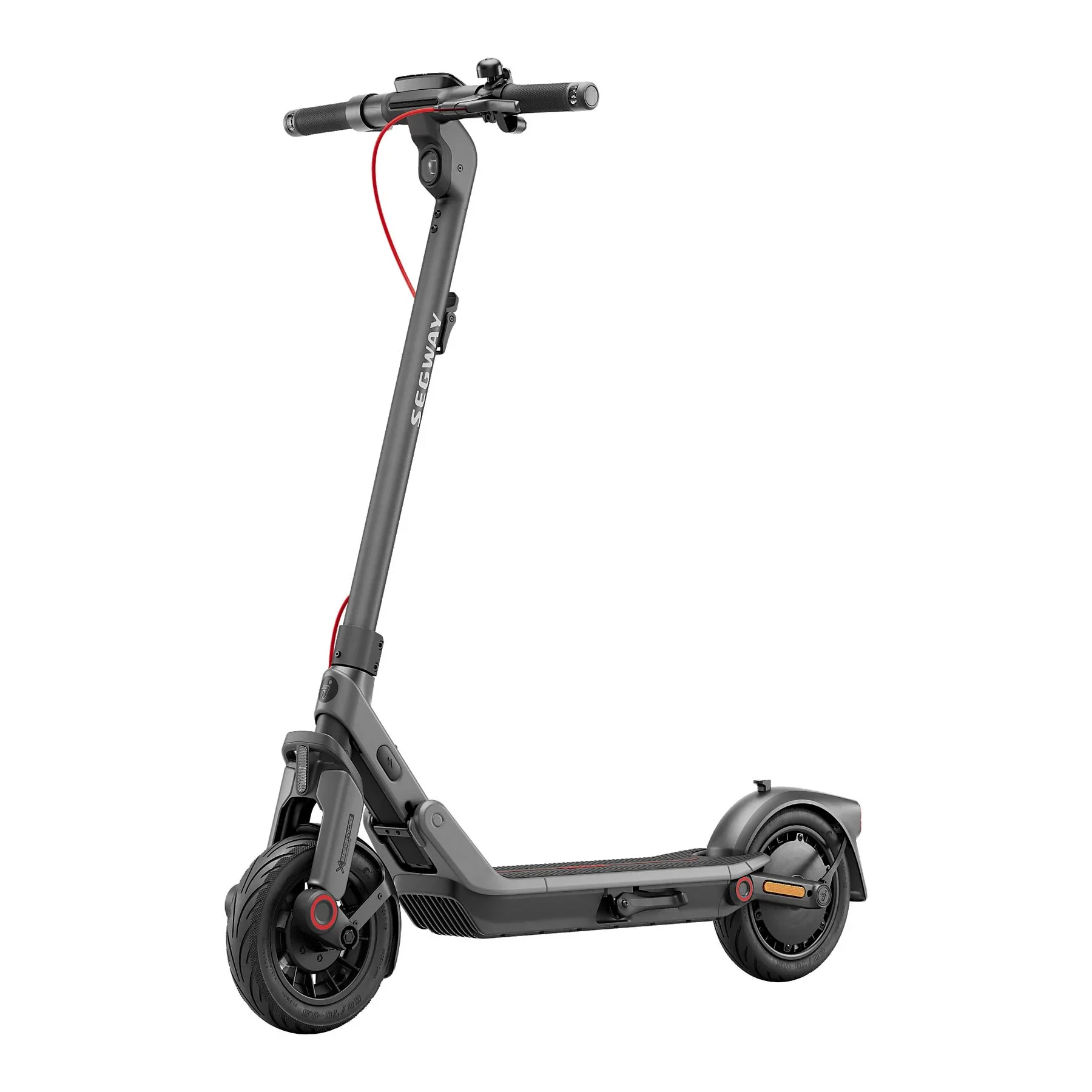 Segway Ninebot E3 Pro D E-Scooter – 10 Zoll, Schwarz / Silber / Rot